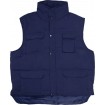 Chaleco multibolsillo acolchado azul