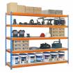 Estantería simonforte 1504-5 Chipboard azul/naranja/madera
