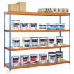 Estantería simonforte 1504-4 metal azul/naranja/galva