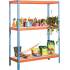 Estantería ecoforte 1204-3 azul/naranja