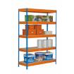 Estantería Bricoforte 1006-5 Chipboard azul/naranja/madera