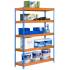 Estantería bricoforte 1004-5 metal azul/naranja/galva