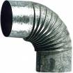 Codo de estufa galvanizado 90º