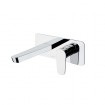 Grifo monomando lavabo empotrado con placa cromo