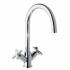 Grifo bimando para lavabo con caño giratorio Cross