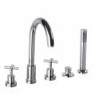 Grifo bimando de baño/ducha para repisa Cross