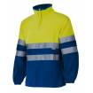 Forro polar bicolor reflectante amarillo y azul eléctrico Velilla
