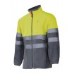 Chaqueta bicolor reflectante amarilla y gris Velilla