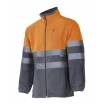 Chaqueta bicolor reflectante naranja y gris Velilla