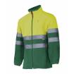 Chaqueta bicolor reflectante amarilla y verde oscuro Velilla