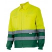 Chaqueta bicolor reflectante amarilla y verde Velilla