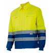 Chaqueta bicolor reflectante amarilla y azul eléctrico Velilla