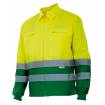 Chaqueta bicolor reflectante amarilla y verde hierba Velilla