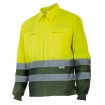 Chaqueta bicolor reflectante amarilla y verde caza Velilla