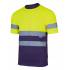 Camiseta bicolor manga corta reflectante amarilla Velilla