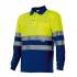 Polo bicolor manga larga reflectante amarillo y azul eléctrico Velilla