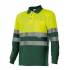 Polo bicolor manga larga reflectante amarillo y verde caza Velilla