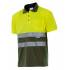 Polo bicolor manga corta reflectante amarillo y verde caza Velilla