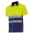 Polo bicolor manga corta reflectante amarillo y azul Velilla