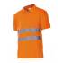 Polo manga corta reflectante naranja Velilla