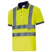 Polo manga corta reflectante amarillo Velilla