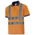 Polo manga corta reflectante naranja Velilla