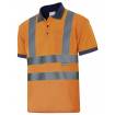 Polo manga corta reflectante naranja Velilla