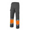 Pantalón bicolor reflectante naranja y gris Velilla