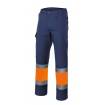 Pantalón reflectante naranja y azul marino