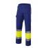 Pantalón bicolor reflectante amarillo y azul eléctrico Velilla