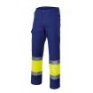 Pantalón bicolor reflectante amarillo y azul eléctrico Velilla