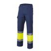 Pantalón bicolor reflectante amarillo y azul marino Velilla