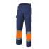 Pantalón bicolor forrado reflectante azul marino y naranja Velilla