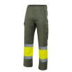 Pantalón bicolor reflectante forrado amarillo y verde caza Velilla