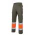 Pantalón bicolor reflectante verde caza y naranja Velilla