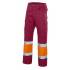 Pantalón bicolor reflectante granate y naranja con cintas Velilla