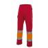 Pantalón bicolor forrado reflectante rojo y naranja Velilla
