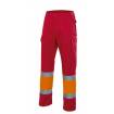 Pantalón bicolor forrado reflectante rojo y naranja Velilla