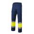 Pantalón bicolor multibolsillos reflectante azul marino y amarillo Velilla