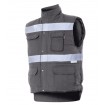 Chaleco acolchado con cintas multibolsillos gris Velilla