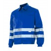 Chaqueta con cintas reflectantes azul eléctrico Velilla
