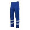 Pantalón con cintas reflectantes multibolsillos azul eléctrico Velilla