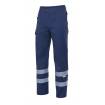Pantalón con cintas reflectantes multibolsillos azul marino Velilla