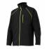 Chaqueta confortable shell negro y amarillo Velilla
