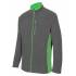 Chaqueta polar bicolor verde y gris