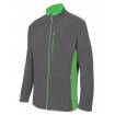 Chaqueta polar bicolor verde y gris