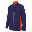 Chaqueta polar bicolor azul y naranja Velilla