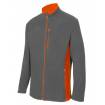 Chaqueta polar bicolor gris y naranja Velilla