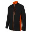 Chaqueta polar bicolor negra y naranja Velilla