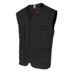 Chaleco multibolsillos sarga negro Velilla